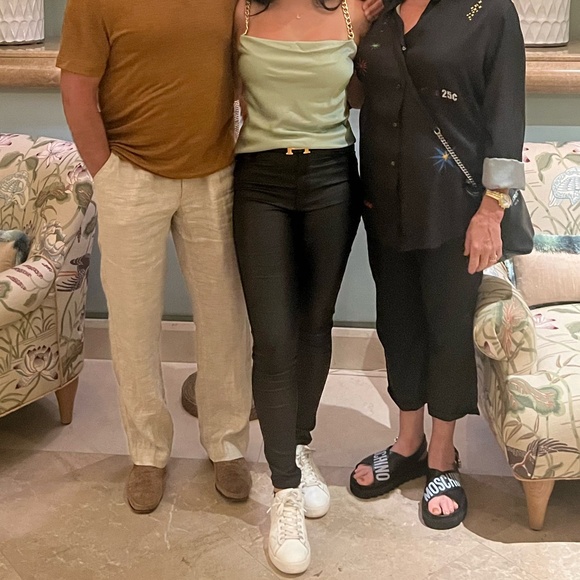 Alice + Olivia Cowl Neck Tank with Chains in Seafoam - Picture 10 of 11